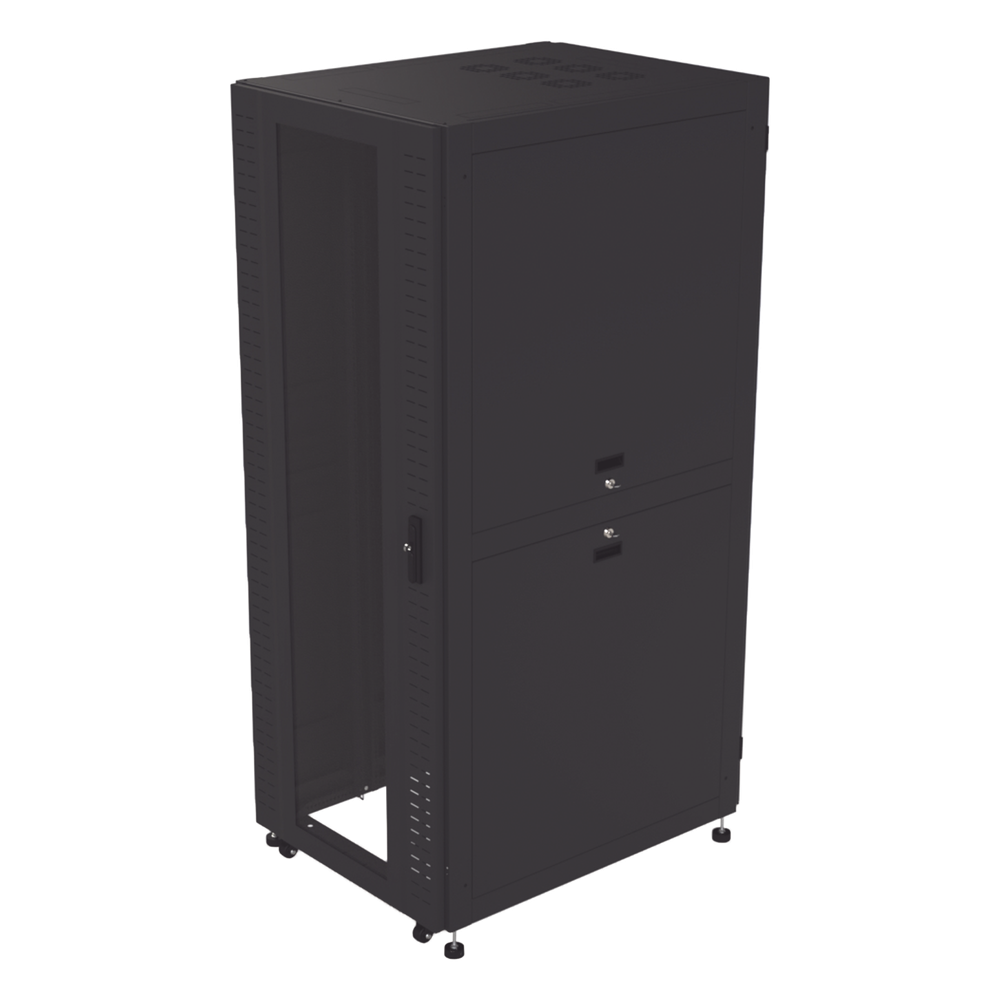 Gabinete para Telecomunicaciones Rack Estándar de 19", 42UR, 800 mm Ancho x 1000 mm Profundidad. Fabricado en Acero, Se envía el Gabinete Armado.