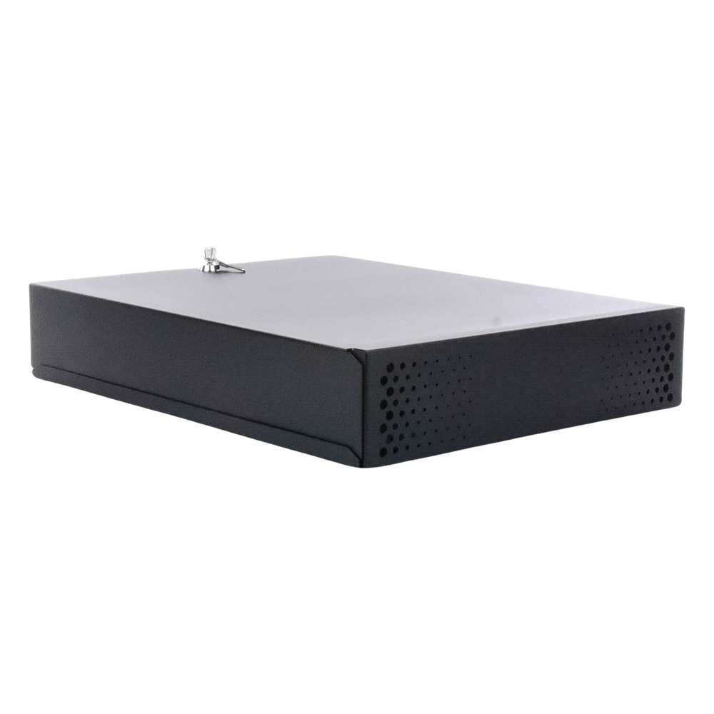 Gabinete Metálico para DVR/NVR. Tamaño Max. de DVR/NVR: 445 x 88 x 400mm (An.xAl.xProf.). Compatible con Fuente SLIM.