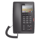 Teléfono IP Hotelero / Pantalla LCD Color 3.5" / 2 Líneas SIP / 6 Teclas Programables Hotline / Puerto USB Carga / PoE 802.3af / Personalizable con Logo Hotel