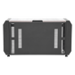 Consola Profesional para Monitoreo o Computo | Ranura para Base de Monitores | Microperforaciones | Luces LED Decorativas | Tomacorriente HTCM1U10C | Tapas Organizadoras de Cables | Niveladores | Rack para Montaje de Equipos | Ranura Pasaca