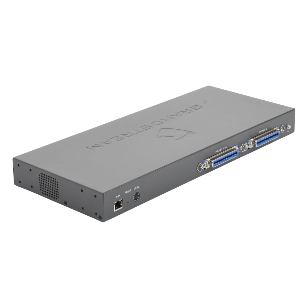 Adaptador VoIP GrandStream de 32 FXS 2 puertos telco 50 pins p/montaje en rack