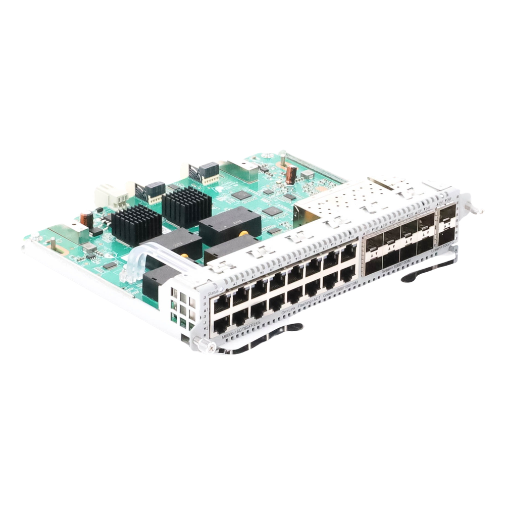 Tarjeta de Red con 16 puertos RJ45 1Gb, 8 puertos SFP 1Gb y 2 puertos SFP+ 10Gb para Chasis RG-NBS6002